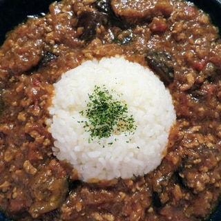 さっぱり♪フレッシュトマトと茄子のキーマカレー☆